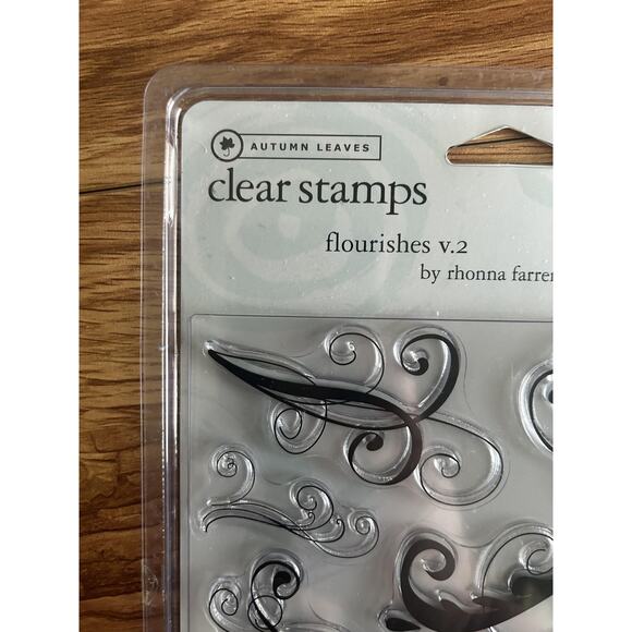 Autumn Leaves Clear Stamps Flourishes v2 Rhonna Farrer Technique Tuesday WhirlyG - Picture 4 of 16